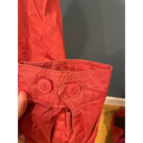 Dockers Men's Red Hooded Windbreaker Jacket Size L Casual Zip-Up - Picture 9 of 15